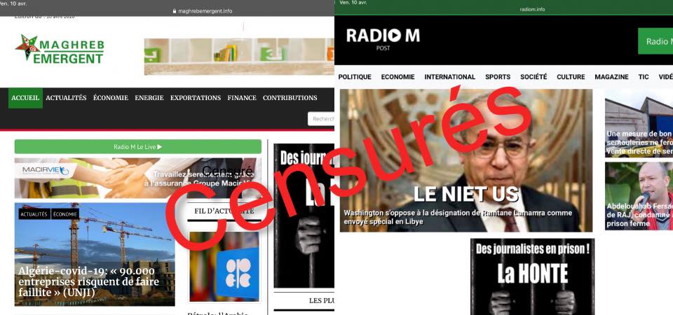 Les sites d’information Maghreb Emergent et radio-m.net bloqués par les autorités