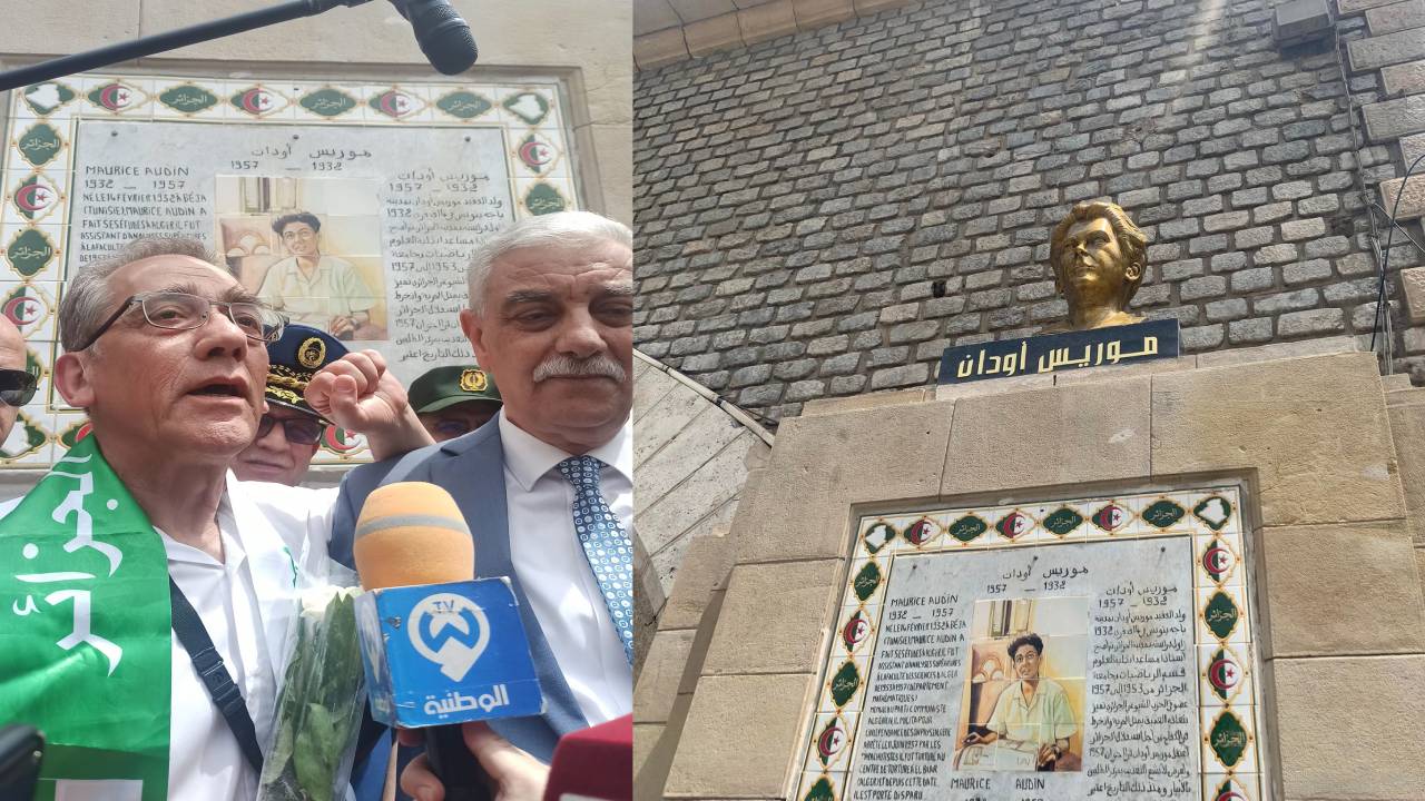 فيديو: بيار أودان يُدشّنُ تمثال والده مرفوقًا بأنشودة “من جبالنا” وشعار “جزائر حرّة ديمقراطية”