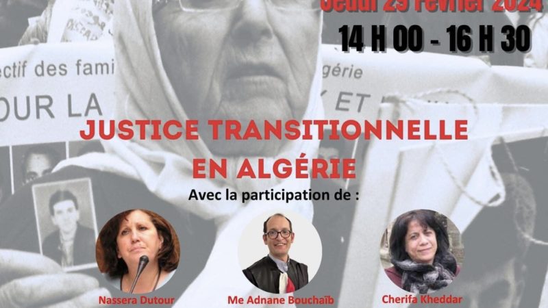 Une conférence sur la justice transitionnelle empêchée à Alger